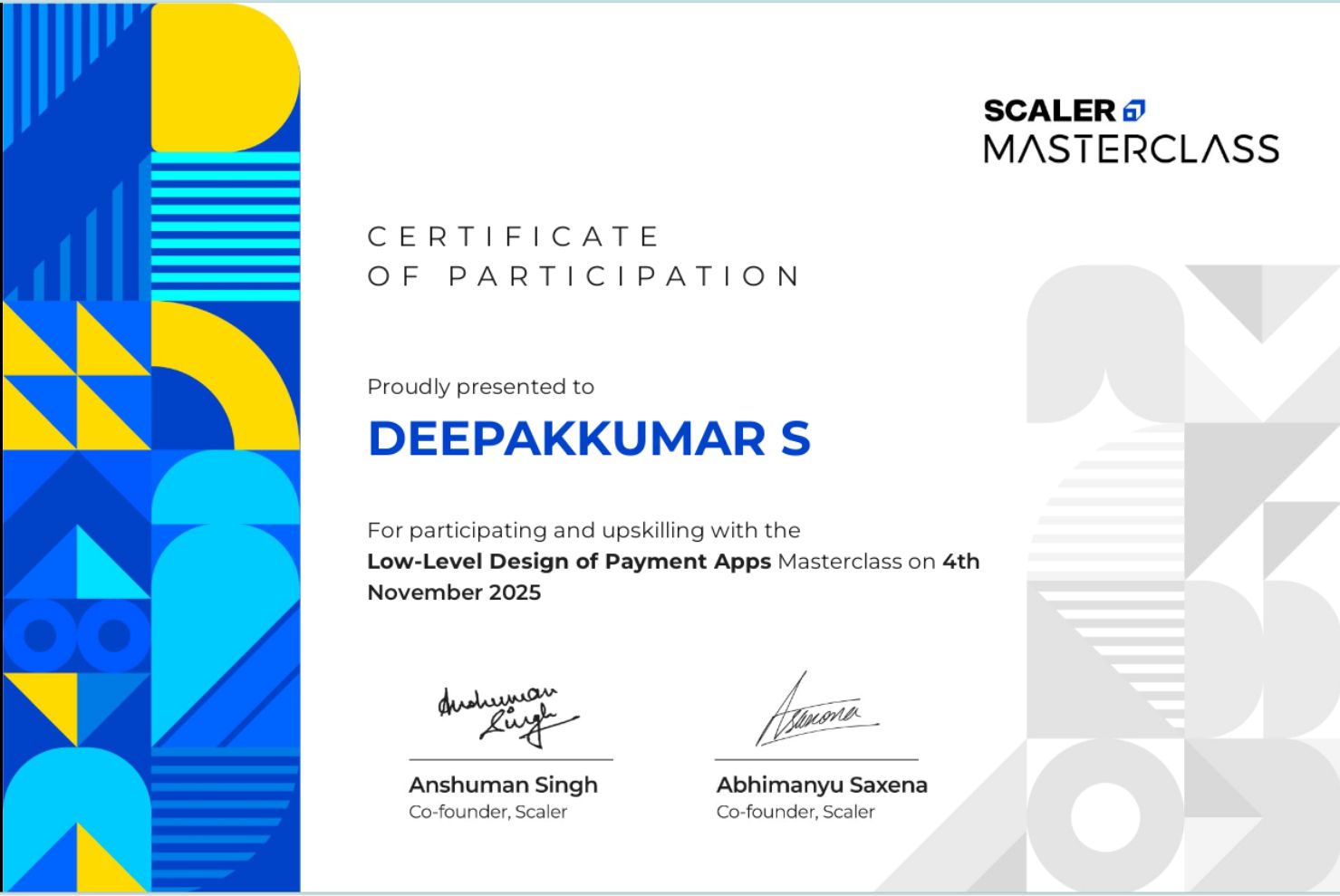 Certificate